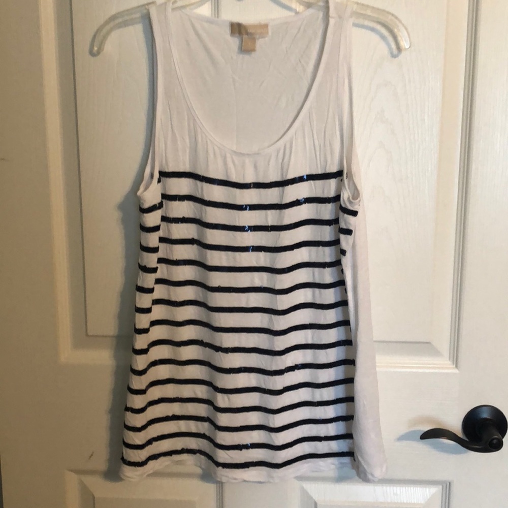 Michael Kors Large Tank White with Sequin